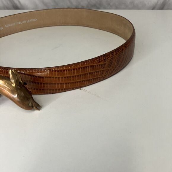 New Belt Master Genuine Leather Men’s Belt added Brass Dolphin Closing Piece 31 - Picture 2 of 16